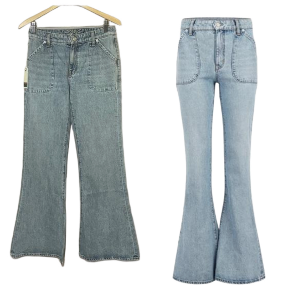 Daily Blue by Adriano Goldschmied Skye High Rise Flare Jeans Size 28 Bell Bottom